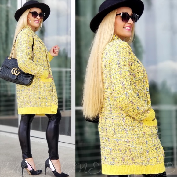 SUNSHINE Knit Cardigan - Yellow - Picture 2 of 4